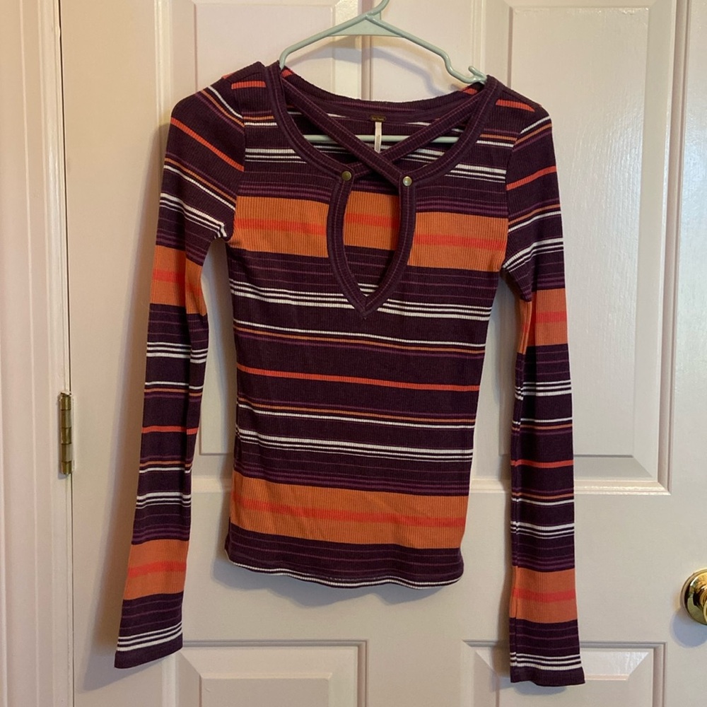 Free People long sleeve striped shirt